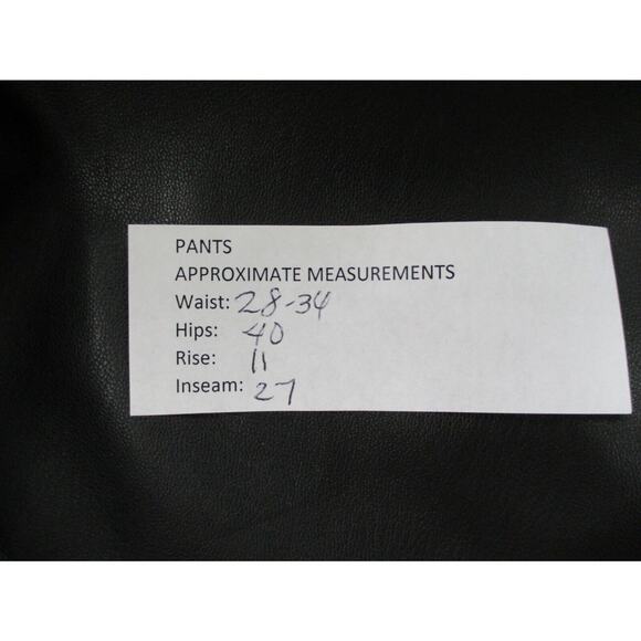 A New Day Faux Leather Pants Womens Small 28x27 Vegan Stretch High Waist Baggy - Picture 8 of 12